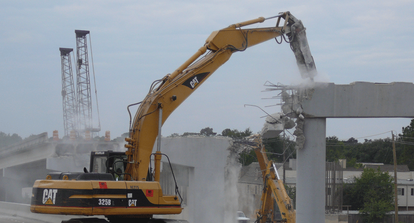 Demolition of IH 10 W / Beltway 8 Interchange, Houston, Texas