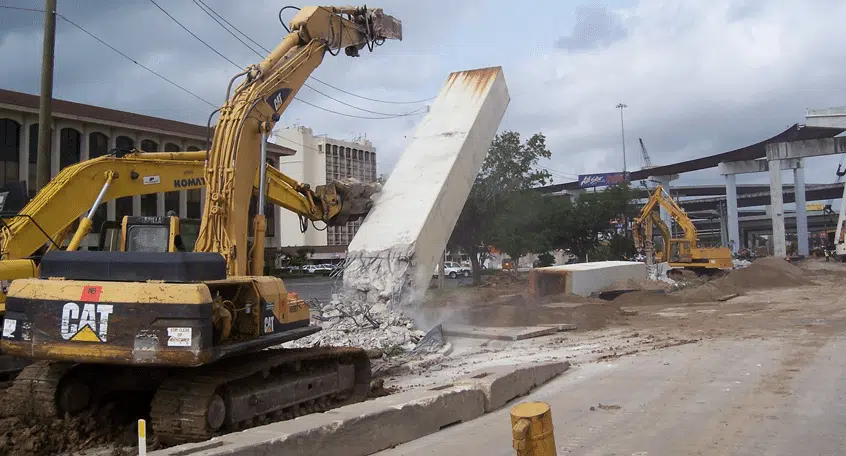 Demolition of IH 10 W / Beltway 8 Interchange