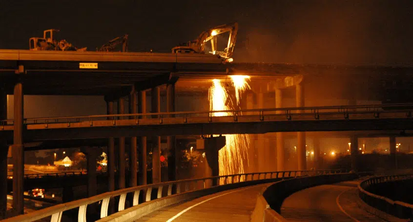 Demolition of IH 10 W / Beltway 8 Interchange